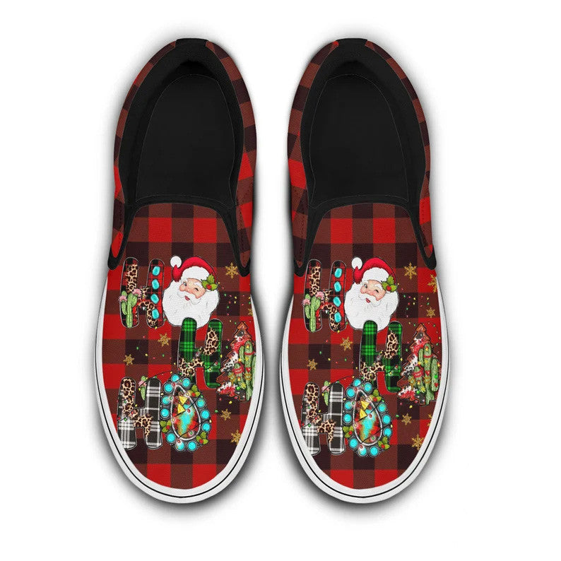 Ho Ho Ho Christmas Slip-on Sneakers